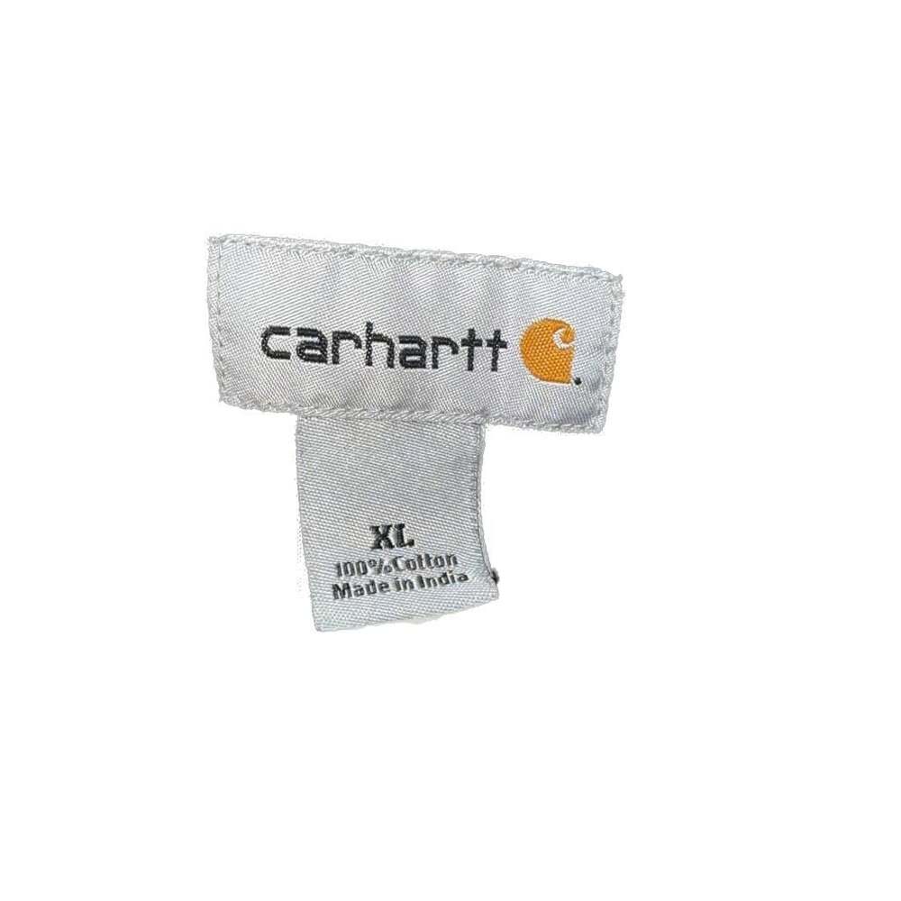 Carhartt Men's XL Long-Sleeve Plaid Button Down Flannel Shirt Blue/Brown - Picture 2 of 2